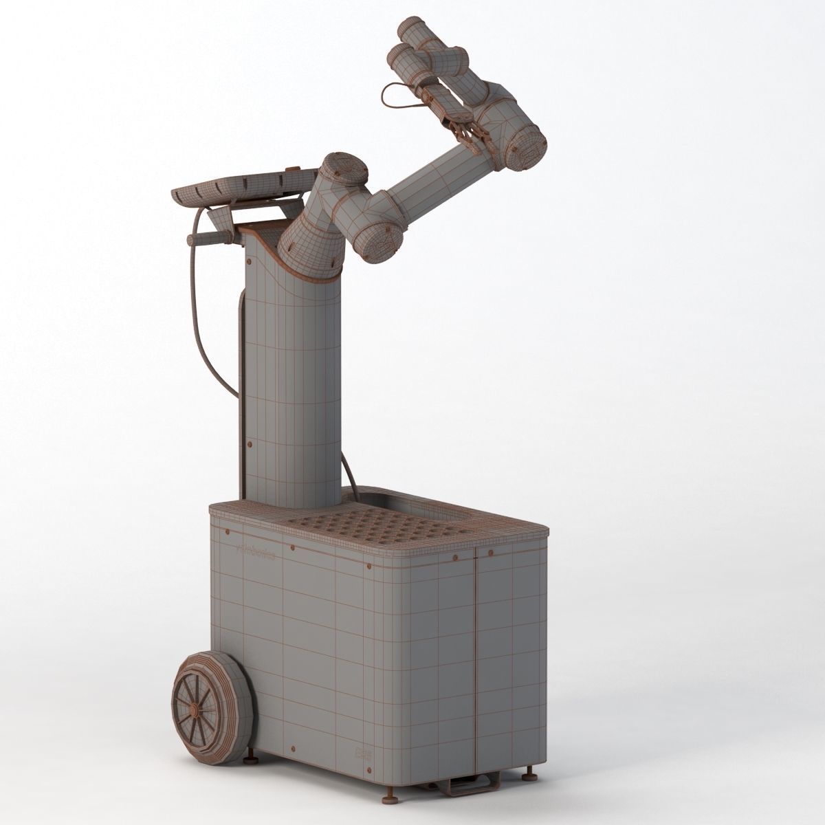 UR3 with ER5 Max Mobility And Flexibility Robot Cell 3D model_1