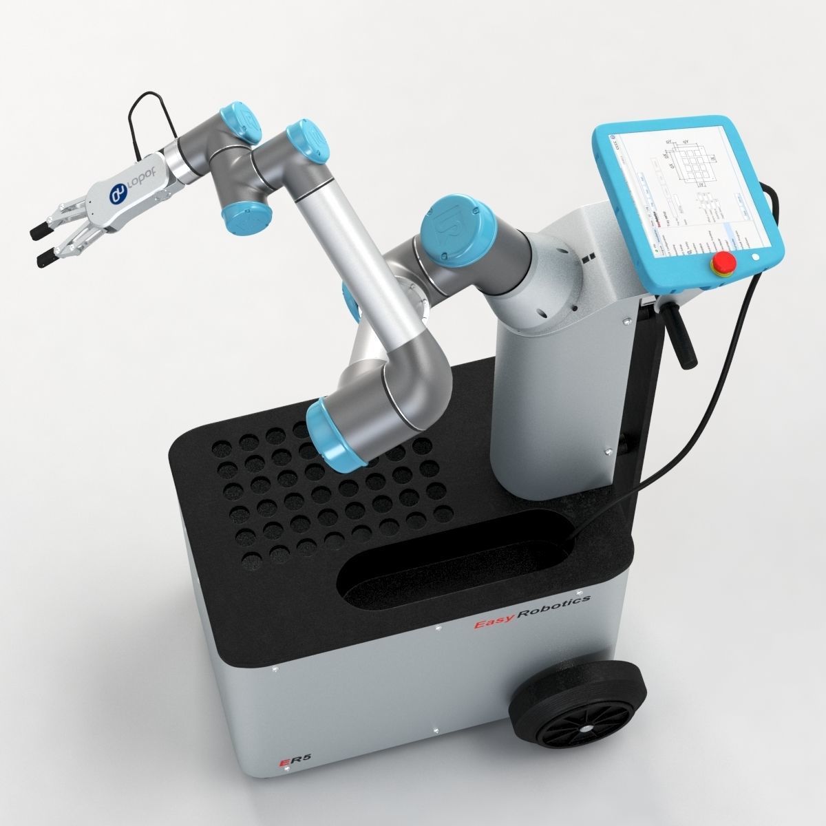 UR3 with ER5 Max Mobility And Flexibility Robot Cell 3D model_5