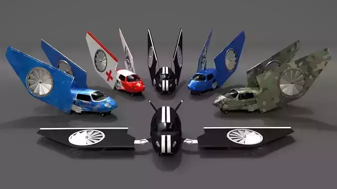 Advanced Aircraft Low-poly 3D model