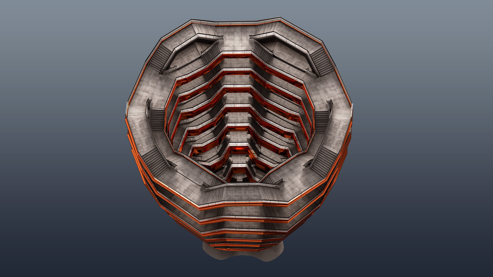 The Vessel Staircase Hudson Yards New York City 3D model_1