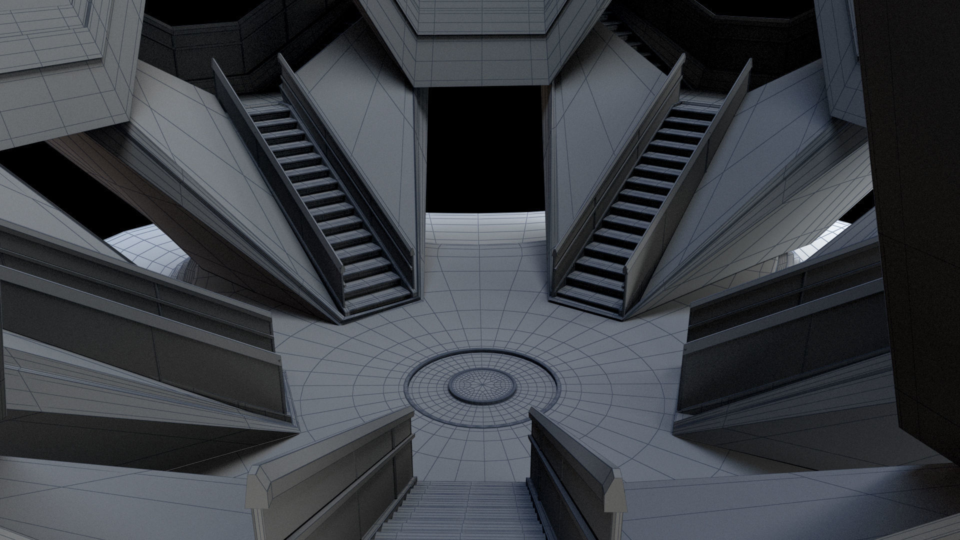 The Vessel Staircase Hudson Yards New York City 3D model_9