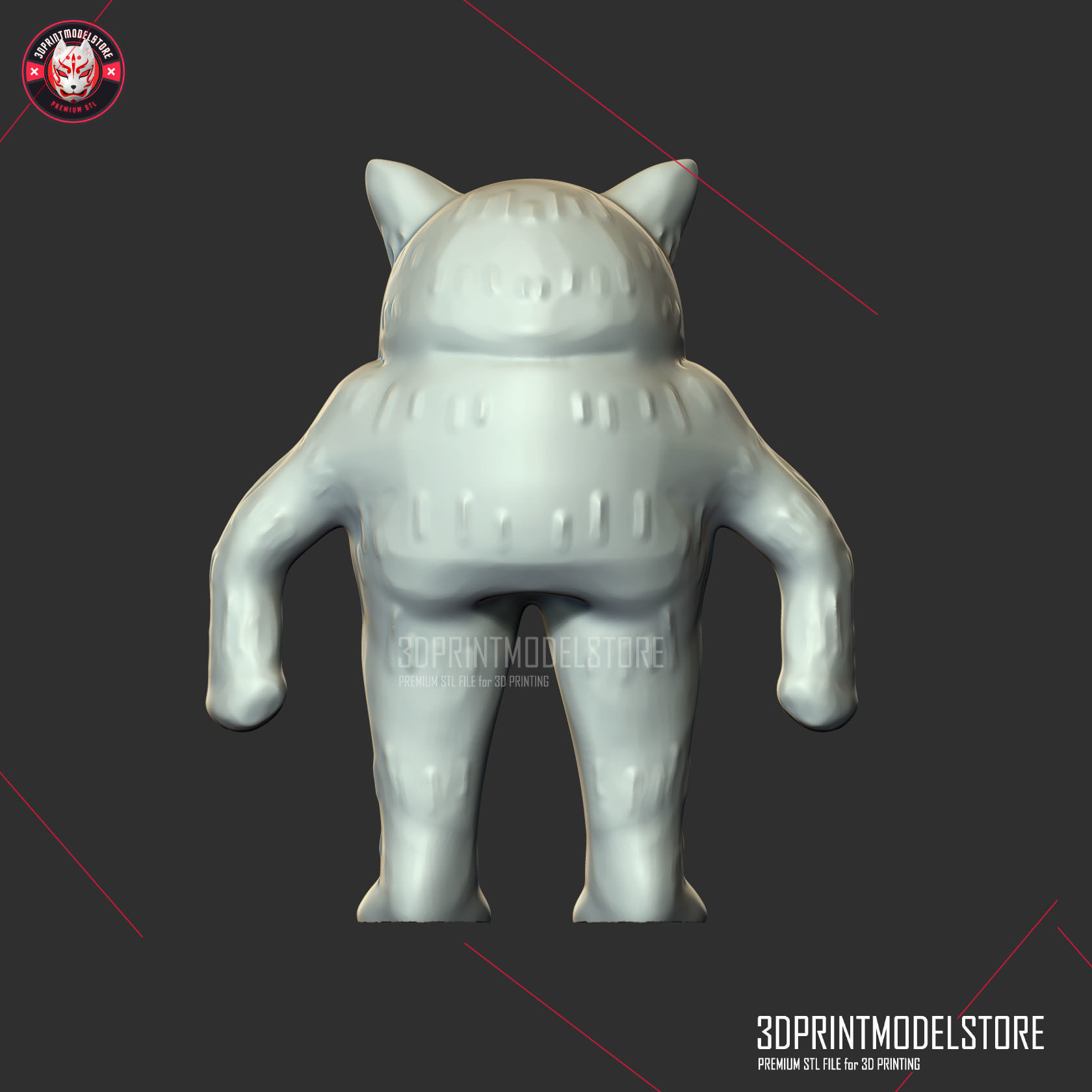Meme Cat Miniature - Cute Cat STL File 3D Printable 3D print model_3