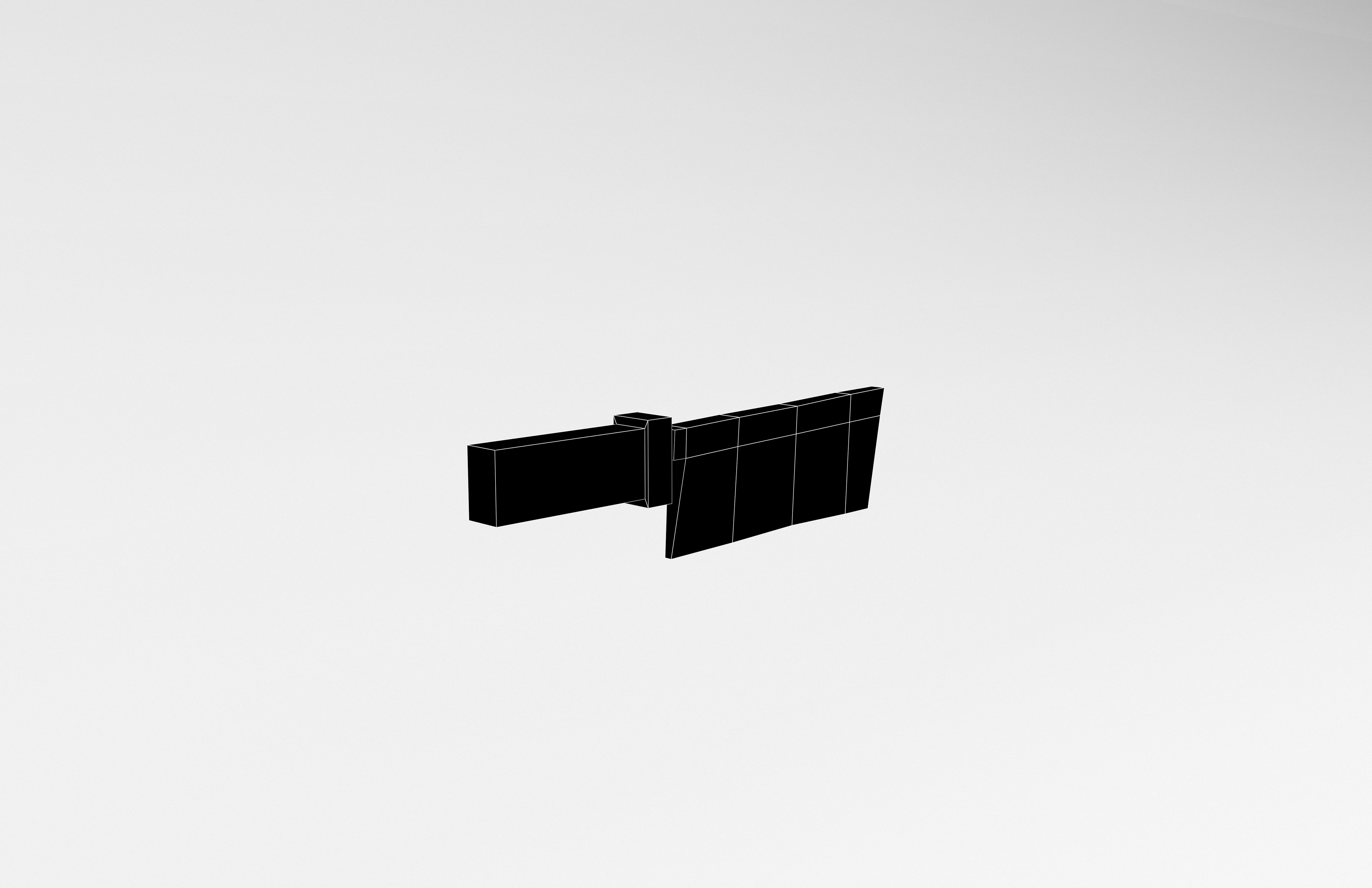 Low poly knife 011 Low-poly 3D model_7