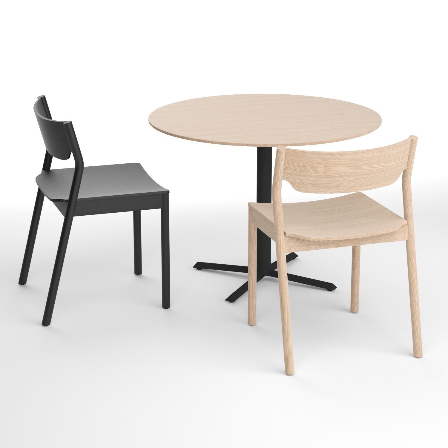 Tangerine chair with Morison table 3D model_4