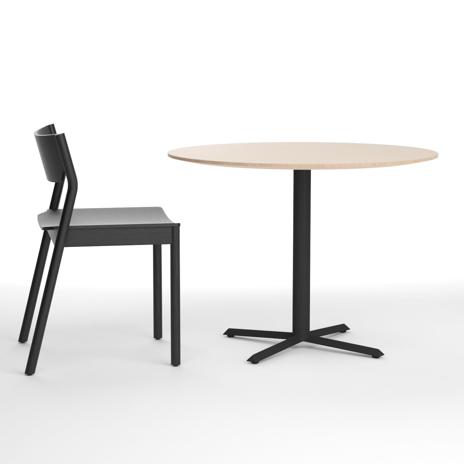 Tangerine chair with Morison table 3D model_6