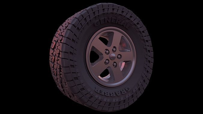 General Red Letter Grabber - Rubber part of  the Tire and Rims 3D print model