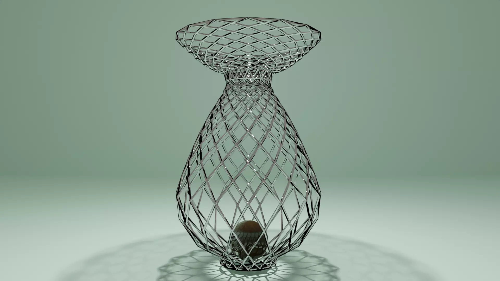 Modern Vase Low-poly 3D model_0