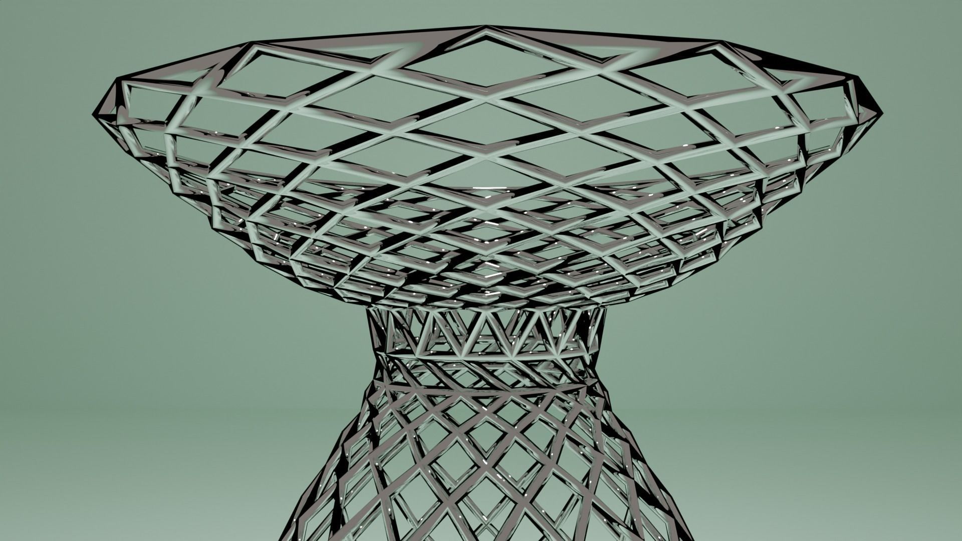 Modern Vase Low-poly 3D model_5