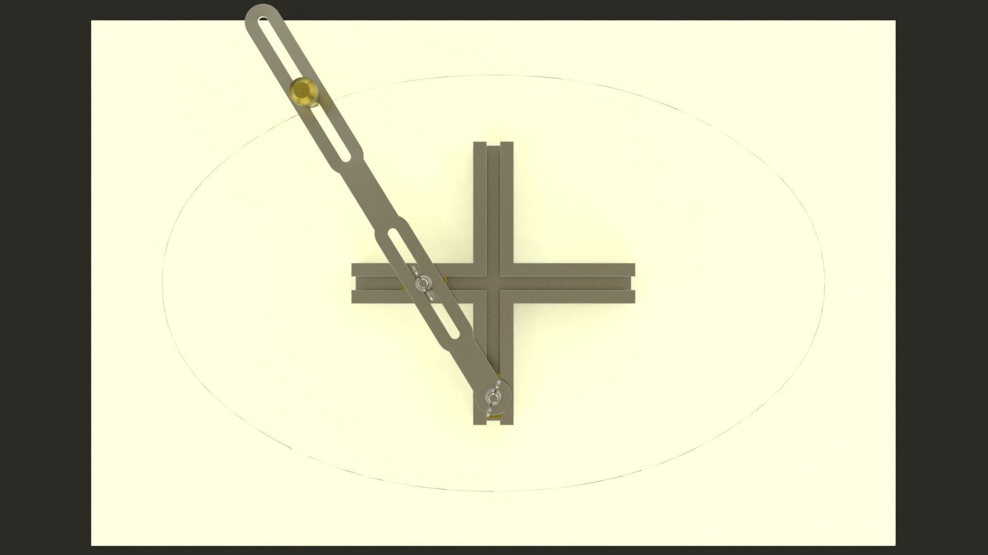 Ellipsograph metal cross 3D model_4