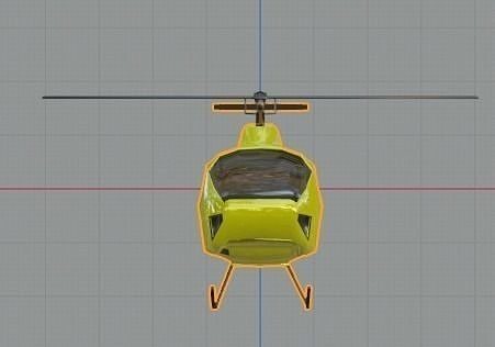 helicopter Low-poly 3D model
