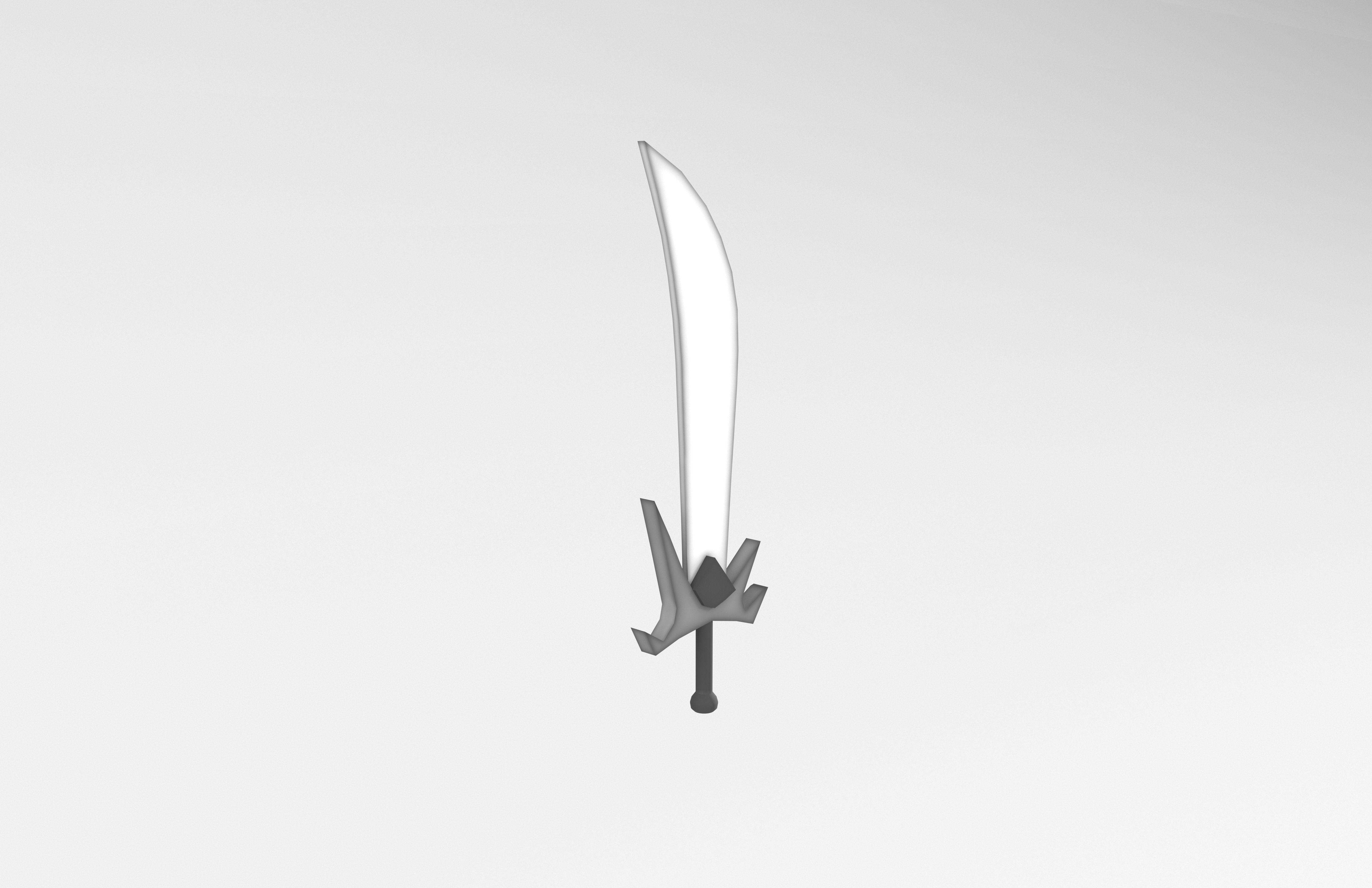 Low poly knife 018 Low-poly 3D model_3