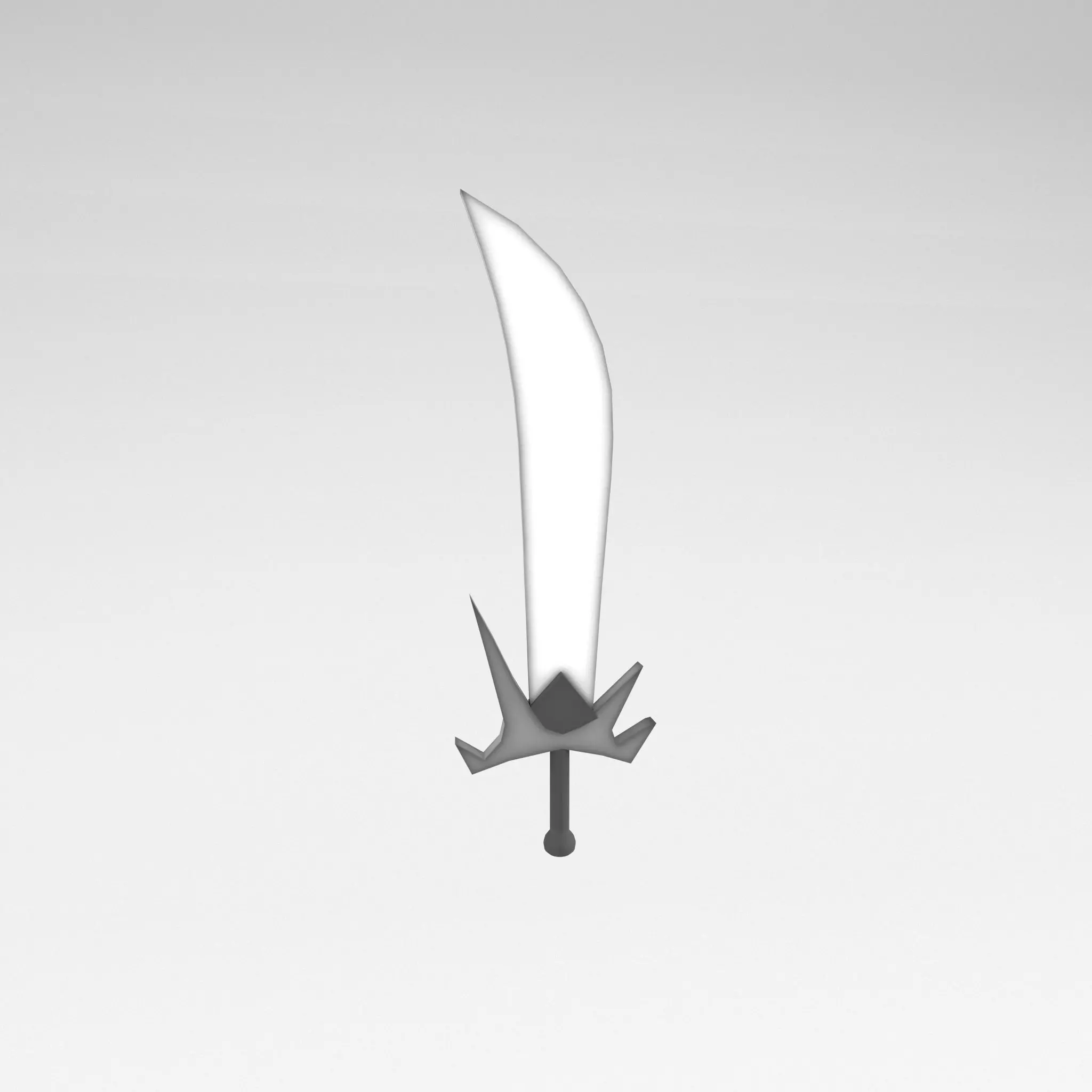 Low poly knife 018 Low-poly 3D model_0