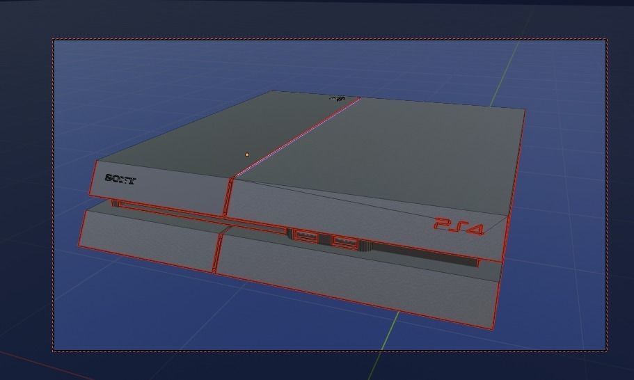 Sony Playstation4 Low-poly 3D model_7
