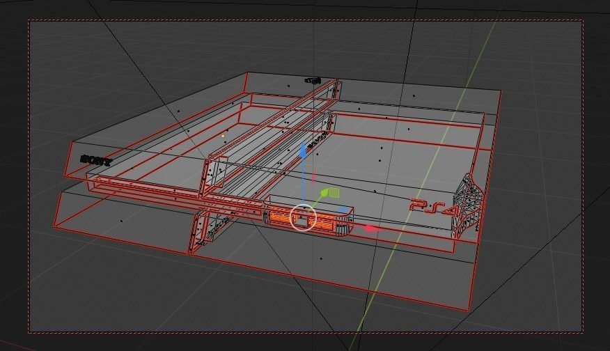 Sony Playstation4 Low-poly 3D model_6