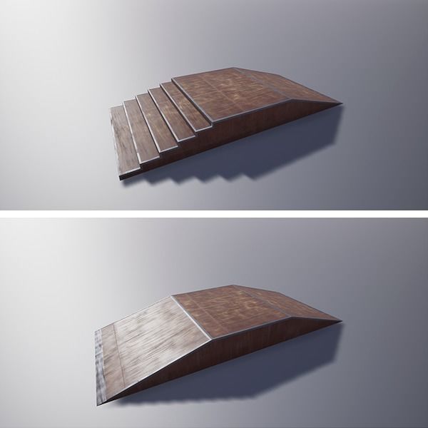 Skate Park Pack Low-poly 3D model_7