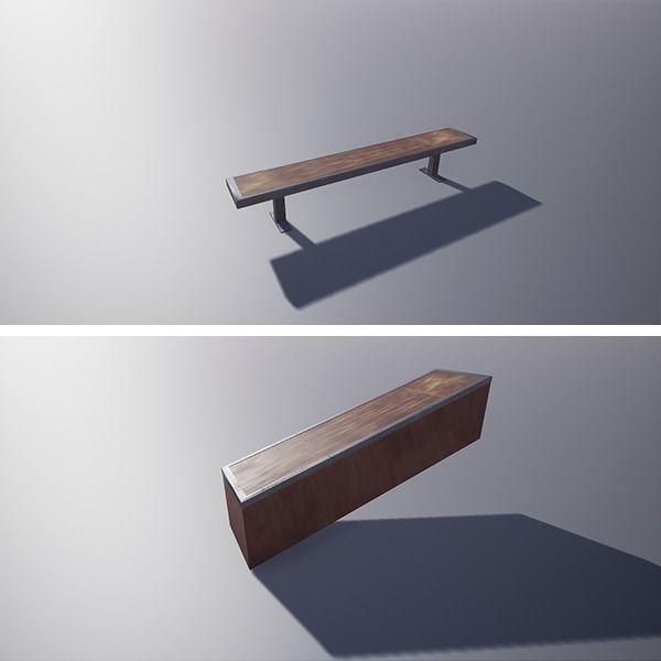 Skate Park Pack Low-poly 3D model_10