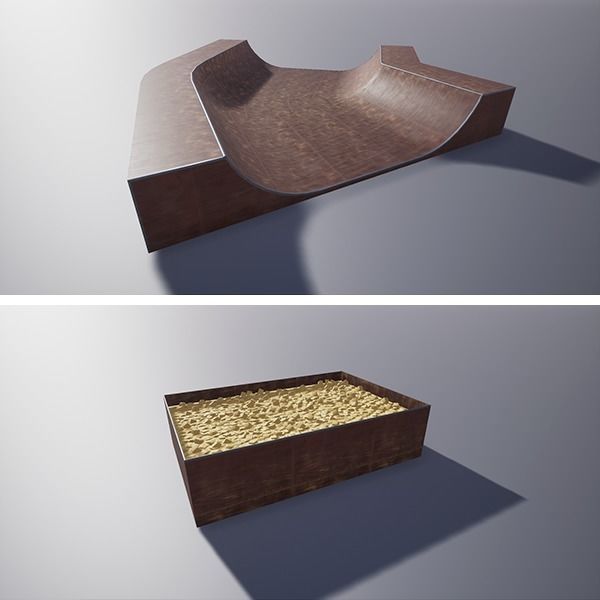 Skate Park Pack Low-poly 3D model_3
