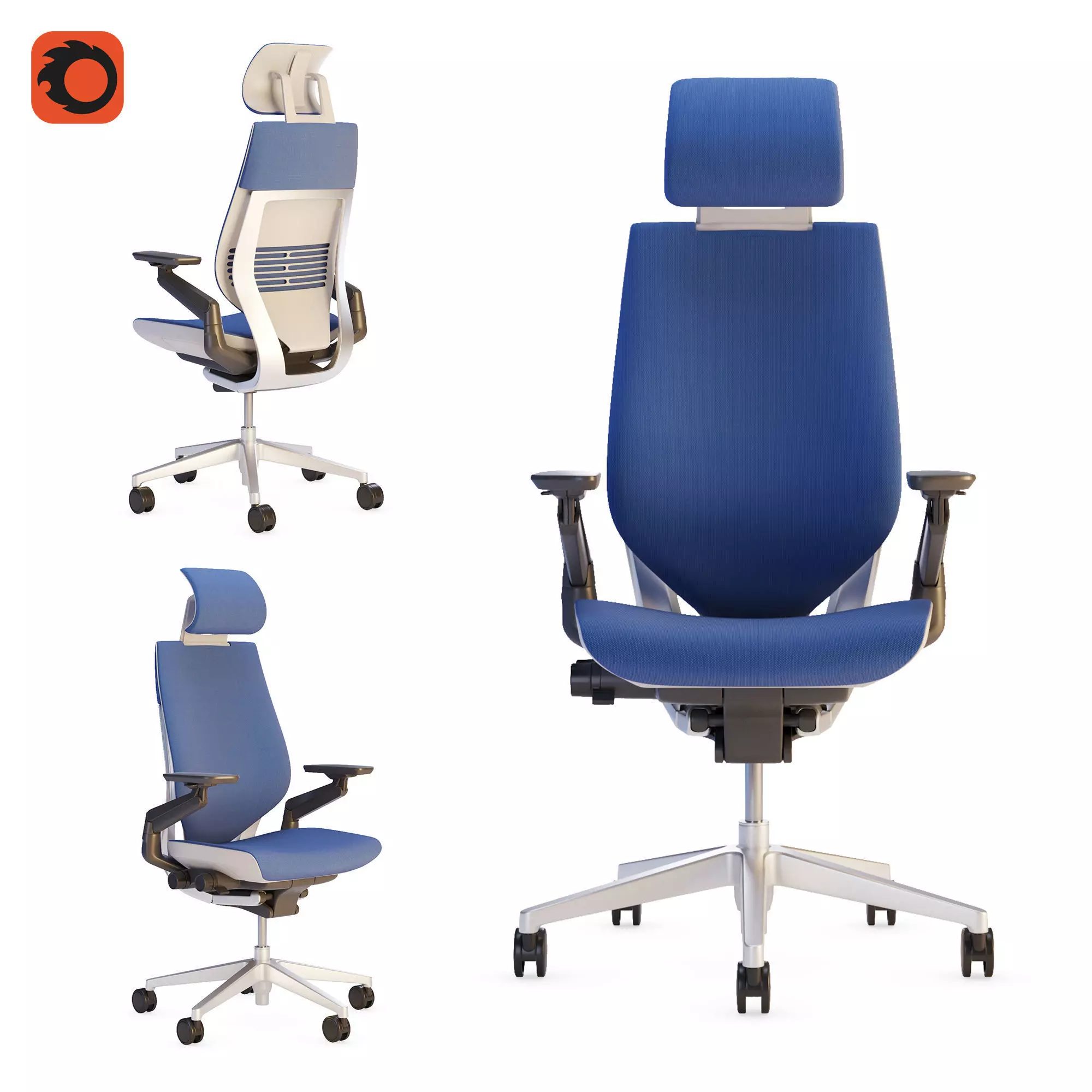 Steelcase - Office Chair Gesture 3D model_0