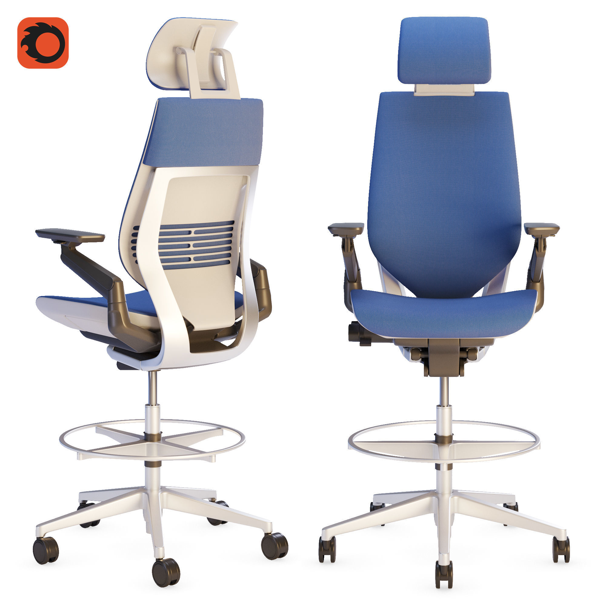 Steelcase - Office Chair Gesture 3D model_2