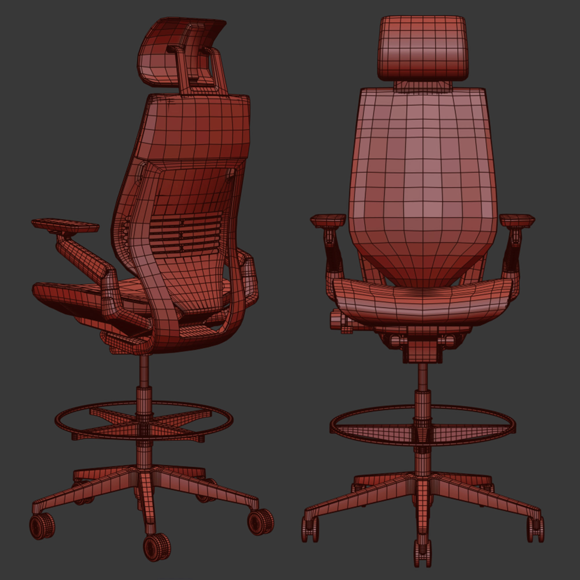 Steelcase - Office Chair Gesture 3D model_8