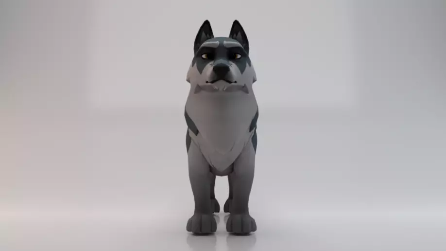 3D Wolf Low-poly 3D model