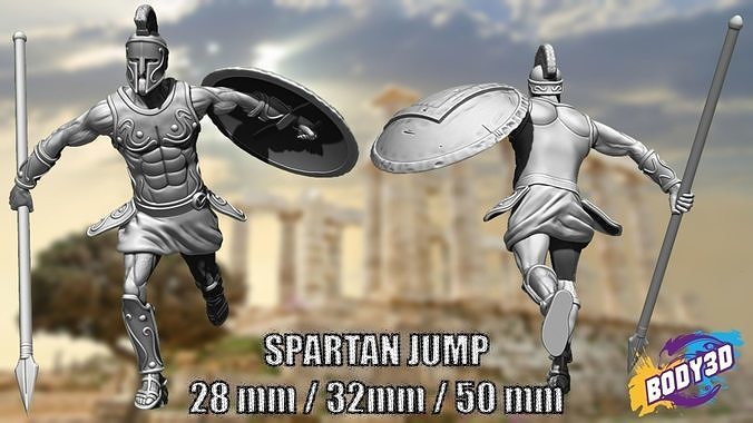Spartan Jump - 28mm - 35mm - 50mm Free 3D print model