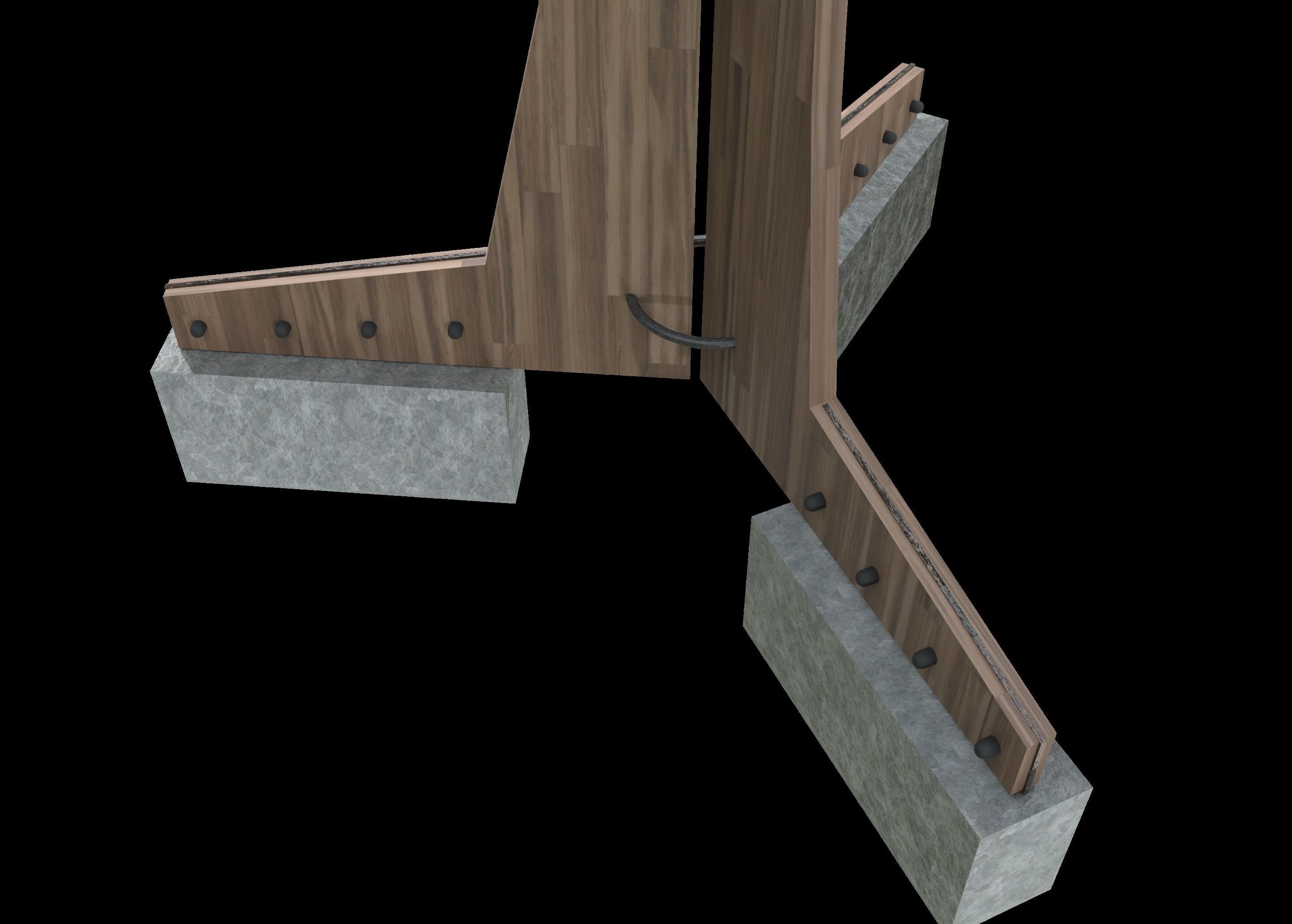 solar energy tree rectangular cells Low-poly 3D model_12