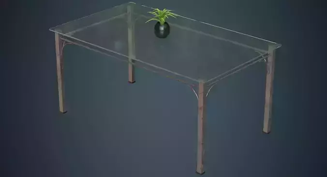 3D model Glass Table 1B VR / AR / low-poly | CGTrader