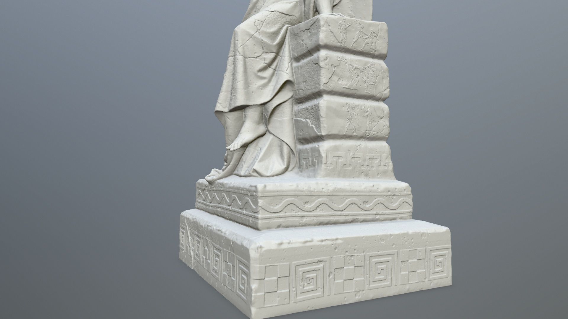Statue 2 of angel holding sword 3D print model_9