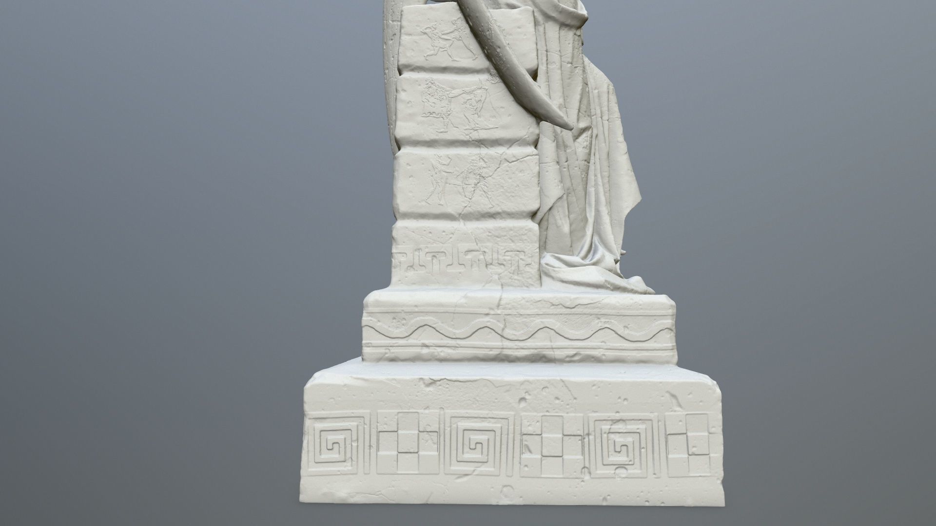 Statue 2 of angel holding sword 3D print model_12