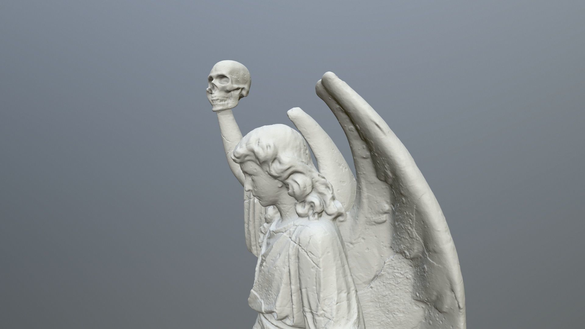 Statue 2 of angel holding sword 3D print model_14