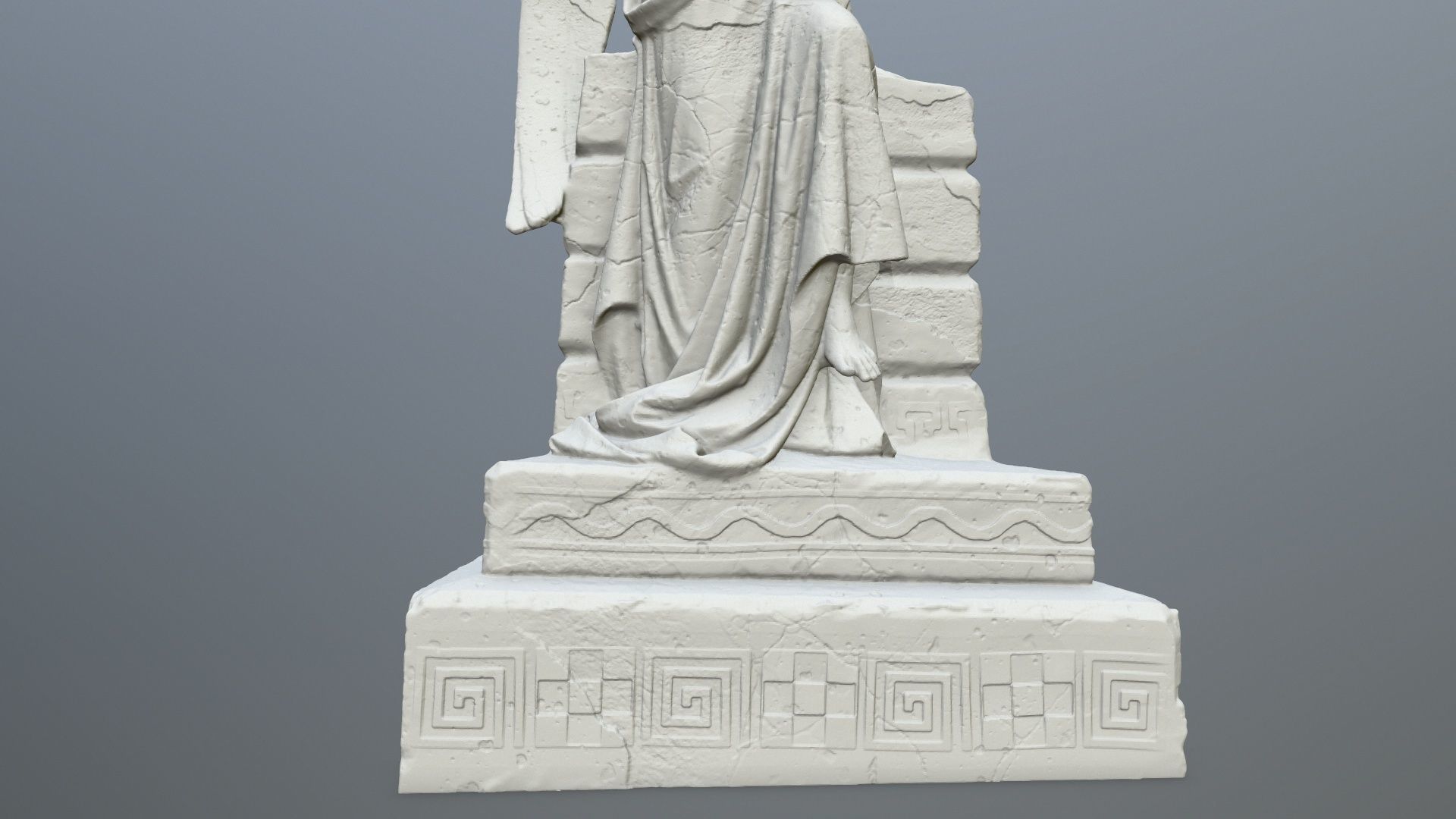 Statue 2 of angel holding sword 3D print model_8