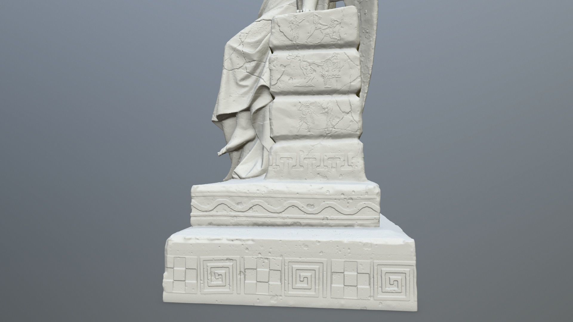 Statue 2 of angel holding sword 3D print model_10
