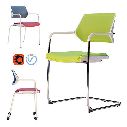 Steelcase - Office Chair Qivi 3D model 3