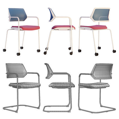 Steelcase - Office Chair Qivi 3D model 5