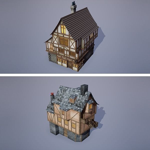 Medieval Fantasy Buildings Pack 02 Low-poly 3D model_9