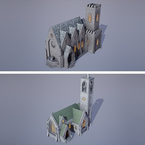 Medieval Fantasy Buildings Pack 02 Low-poly 3D model_4
