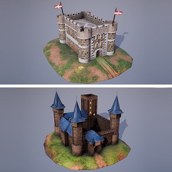 Medieval Fantasy Buildings Pack 02 Low-poly 3D model_1