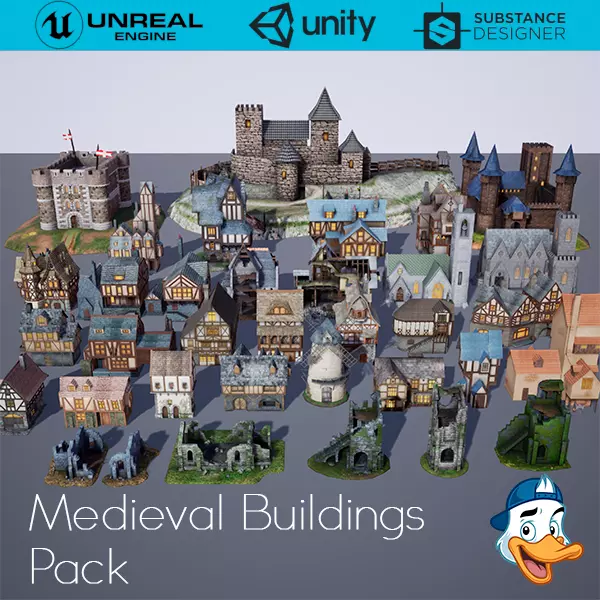 Medieval Fantasy Buildings Pack 02 Low-poly 3D model_0