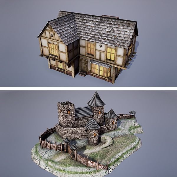 Medieval Fantasy Buildings Pack 02 Low-poly 3D model_13
