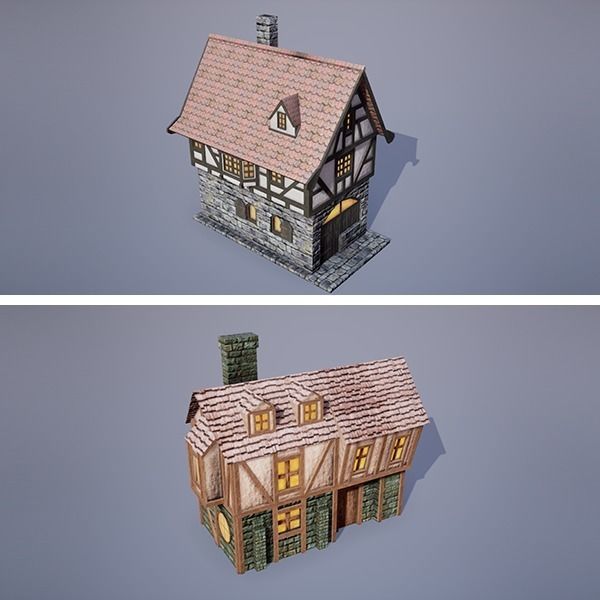 Medieval Fantasy Buildings Pack 02 Low-poly 3D model_11