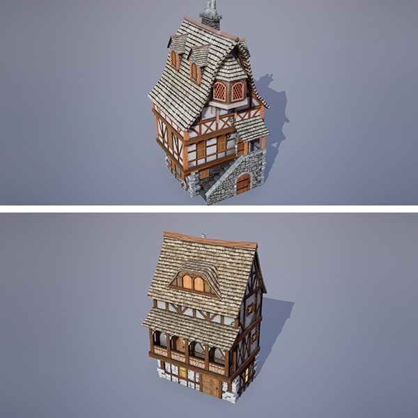 Medieval Fantasy Buildings Pack 02 Low-poly 3D model_8