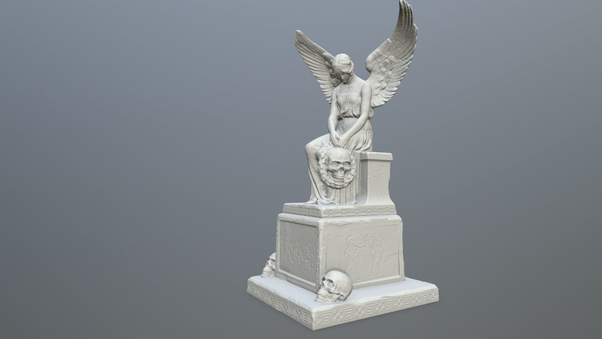 Statue 3 of angel 3D print model_1
