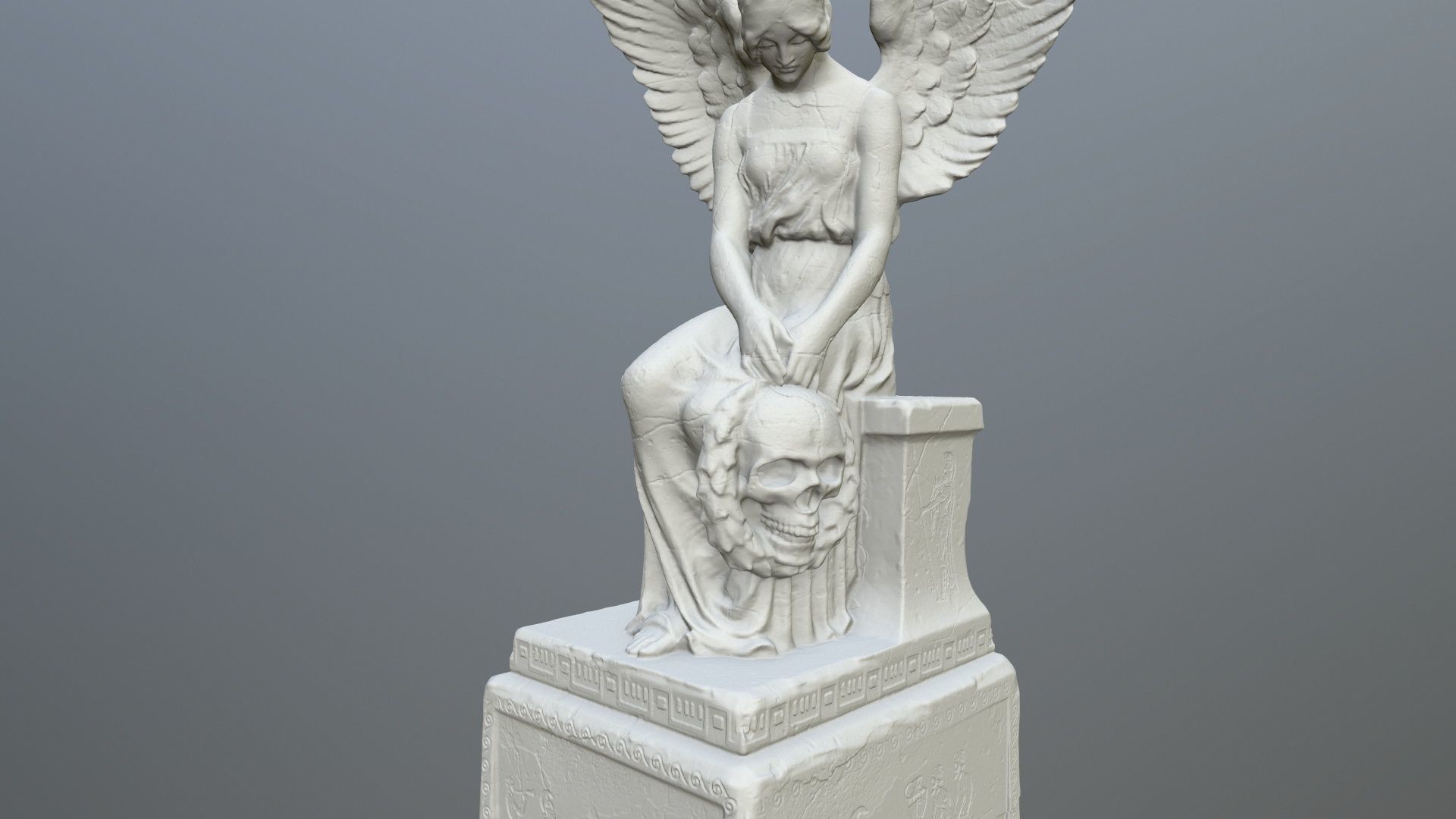 Statue 3 of angel 3D print model_12