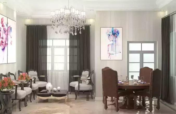 Salon Design 3D model