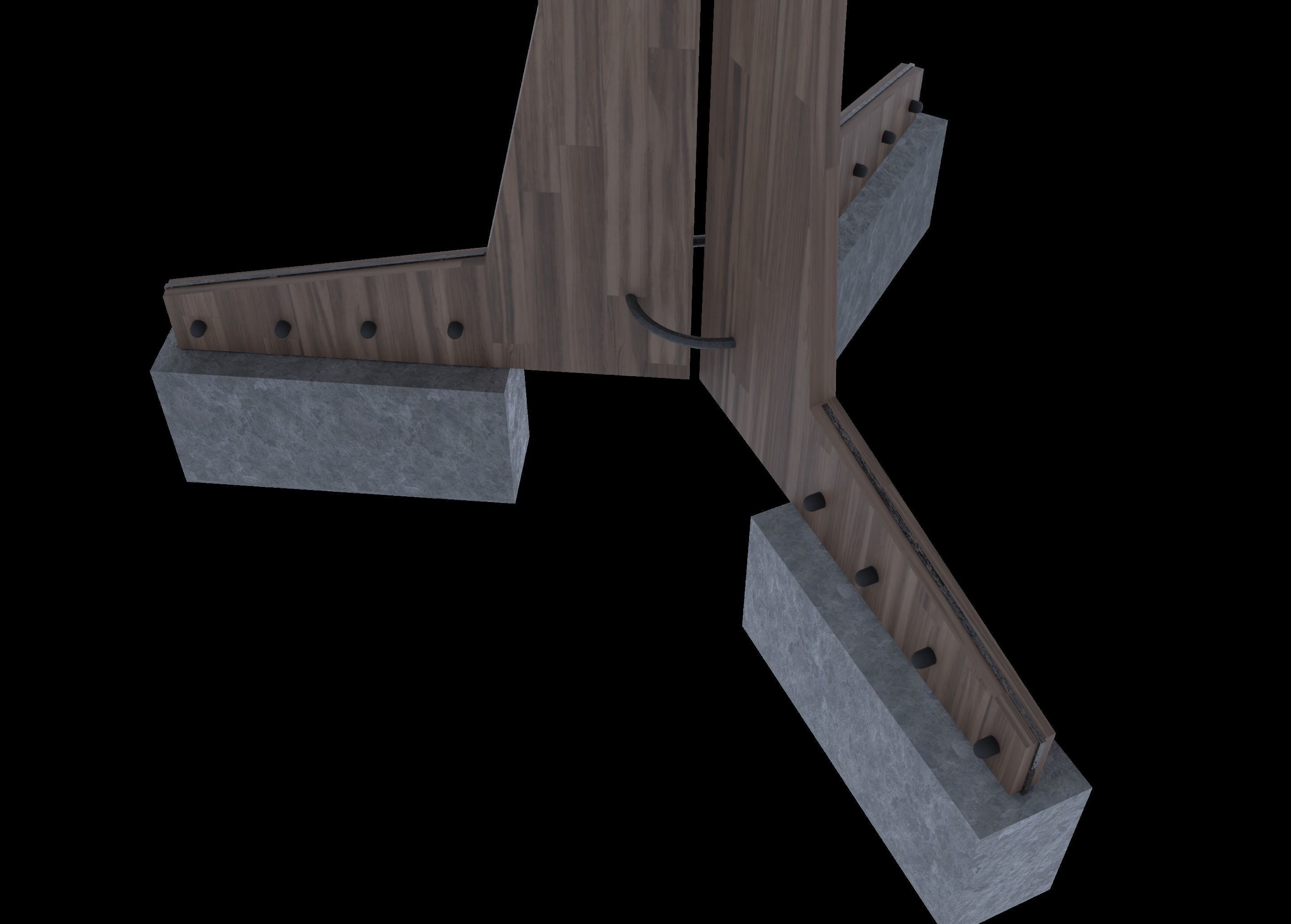 solar energy tree octagonal panels Low-poly 3D model_6