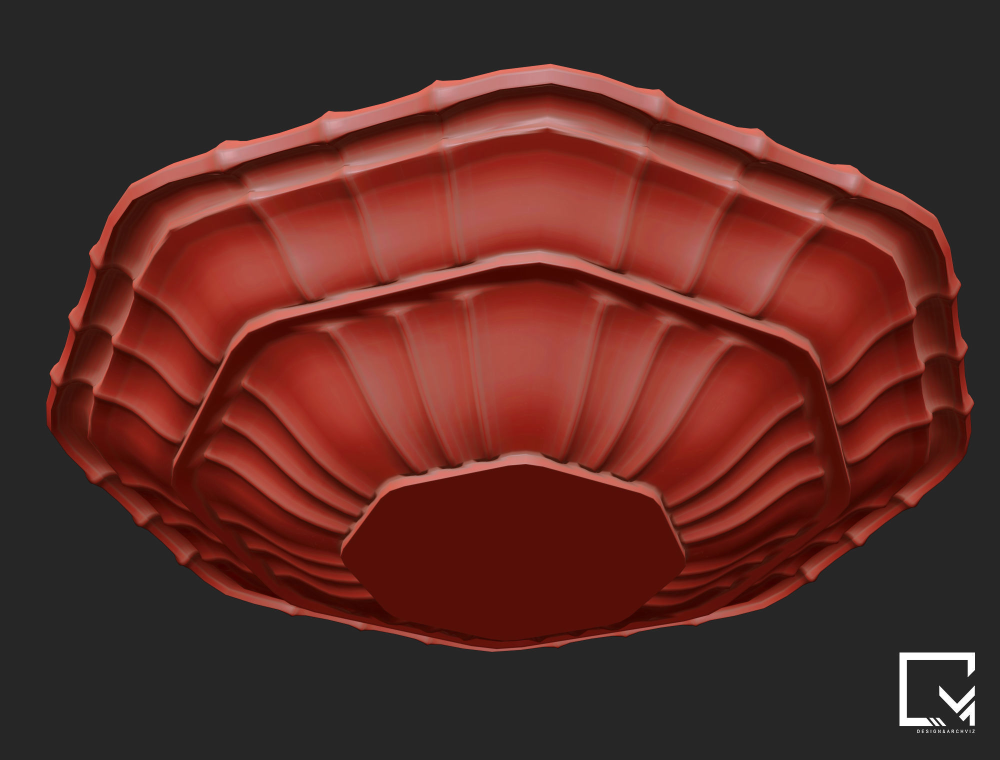 Classic Fountain 3D model_6