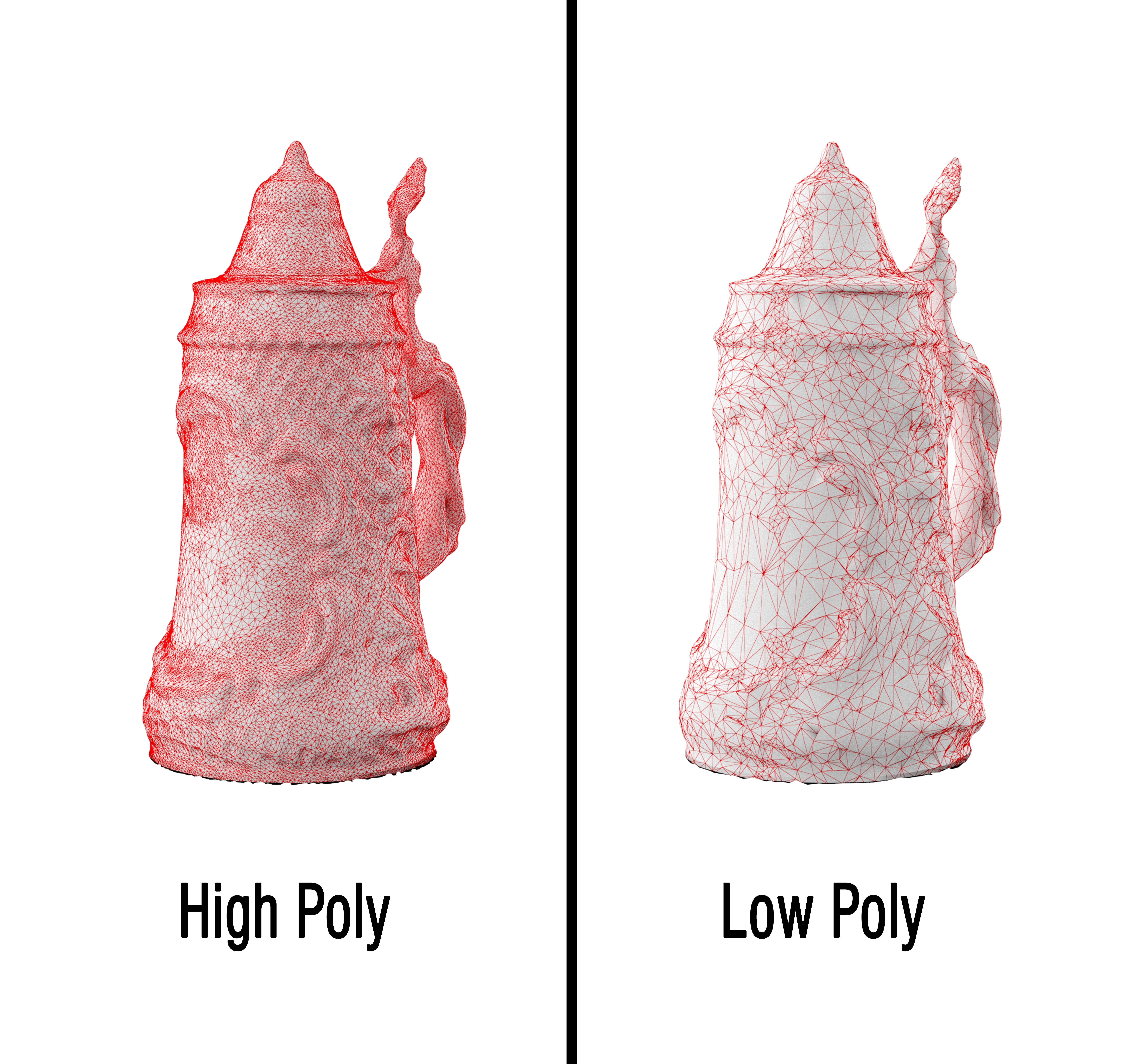 Ornamented Decorative Vase  Low-poly 3D model_4