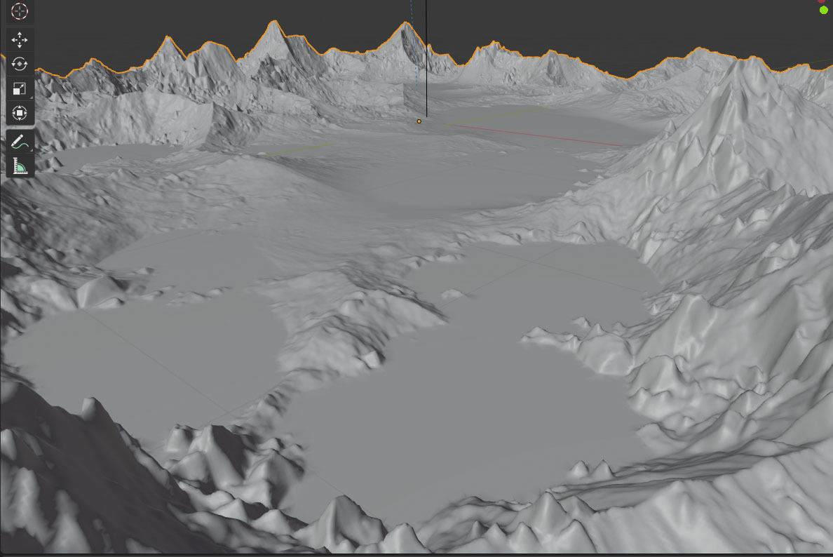 Snow Mountains Valley 3D model_13