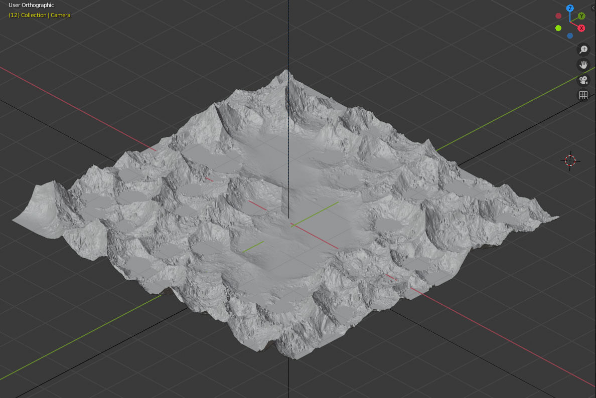 Snow Mountains Valley 3D model_12